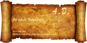 Arató Dániel névjegykártya